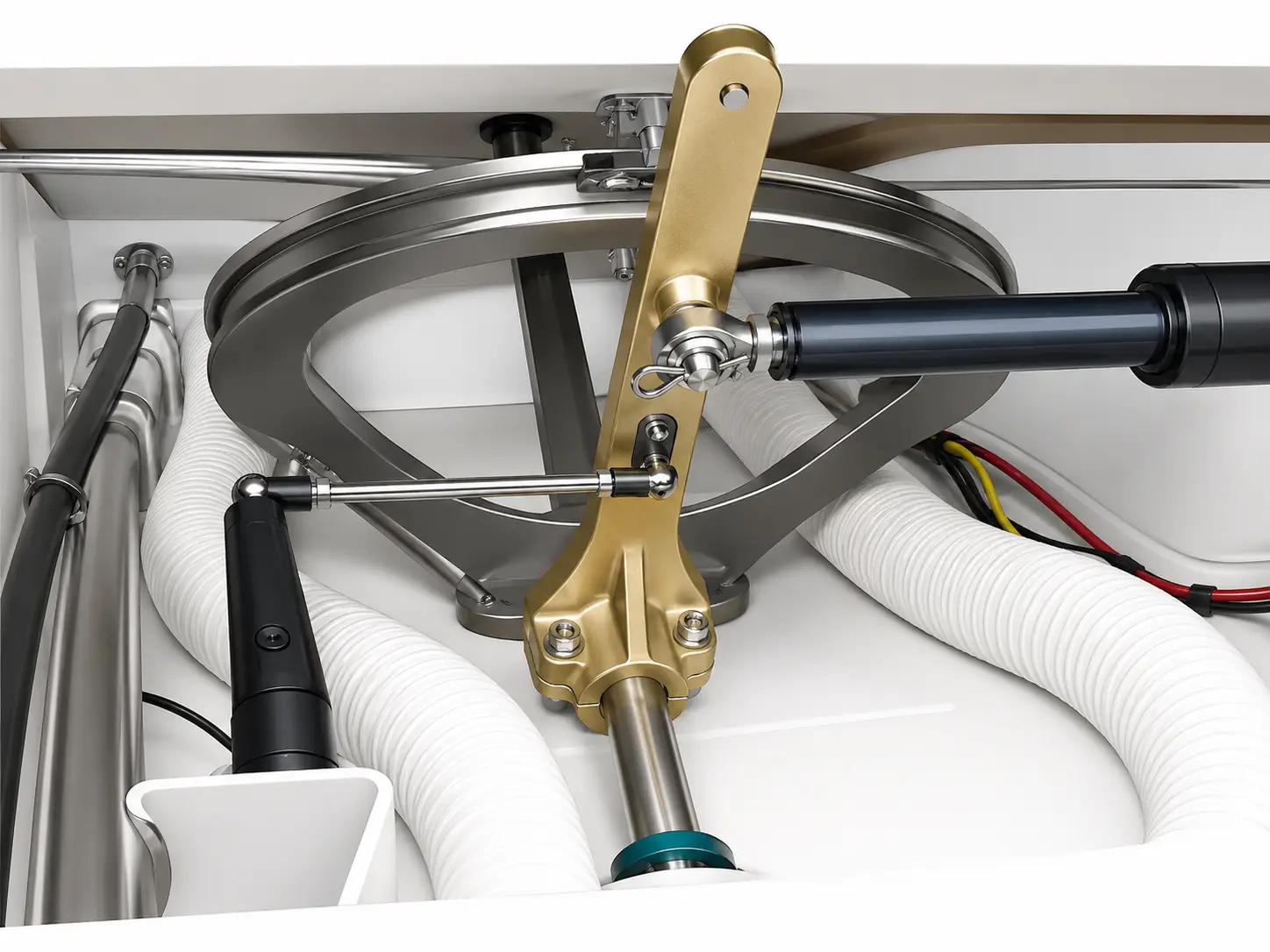 Raymarine-linear-drive-installed
