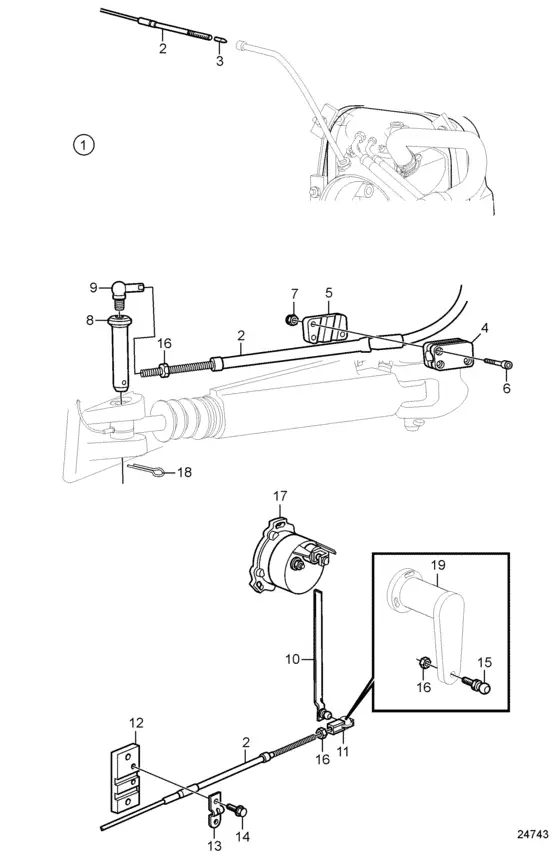 Volvo-Penta Rudder Indicator Kit for Drive Units DPH-A, DPH-B - Pilt 2