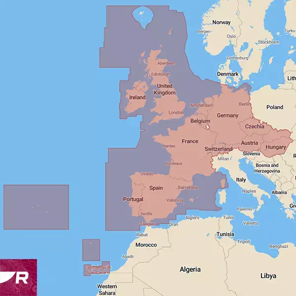 Raymarine LightHouse chart WEU (Western Europe)