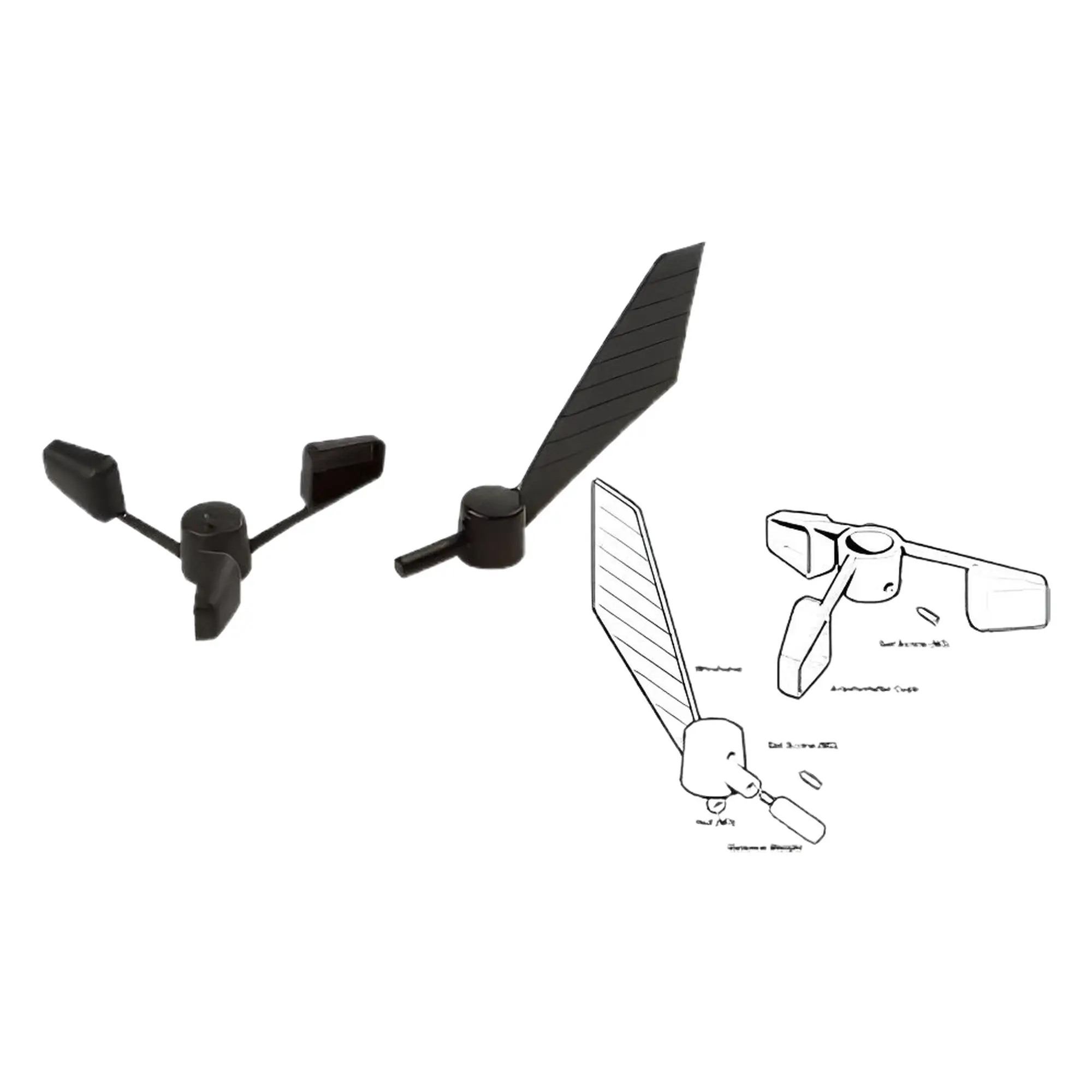 Raymarine ST50 wind transducer cups and vane