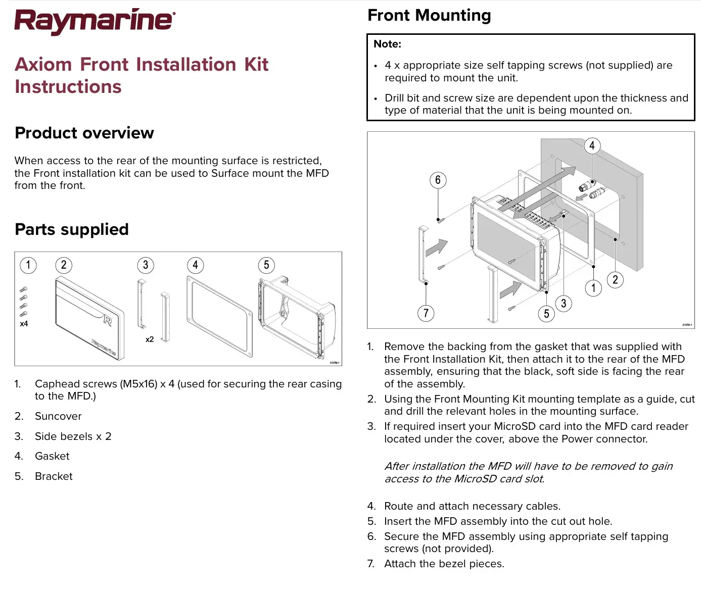 Front Mounting Kit for Axiom - Image 3